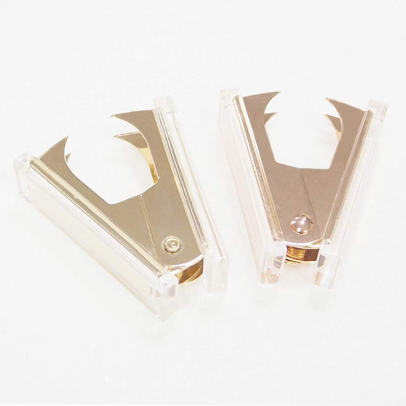 REOLAN Rose Gold and Gold Staple Remover - 2 Pack Staple Removal Tool Set, Luxury Acrylic Rose Gold and Gold Office Supplies & Desk Accessories - Image 5